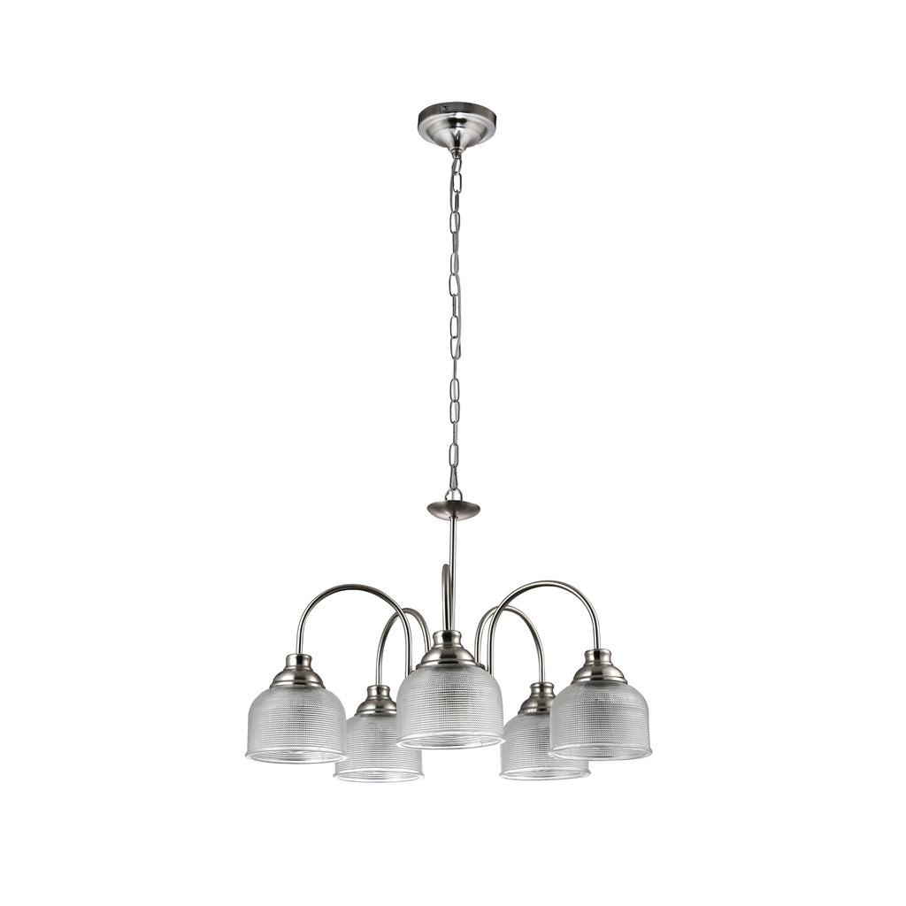 Aviva 5 Lights Large Chandelier Light Satin Chrome - LL002CH102L